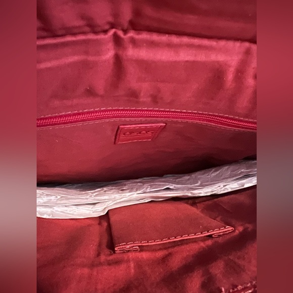 ASOS Woven Leather Clutch Bag in Red - Picture 7 of 8